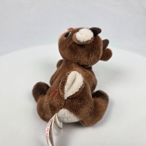 ADORABLE LITTLE MUSICAL RUDOLPH THE RED NOSED REINDEER PLUSH DAN DEE - Picture 3 of 8